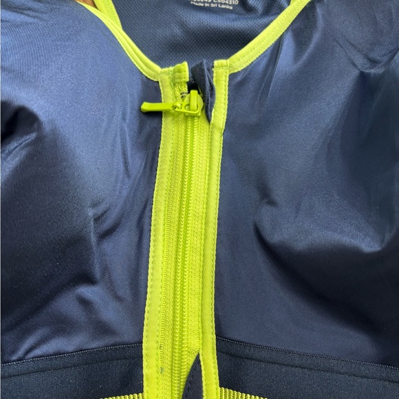 Catherines Navy and Neon Green Sports Bra - Picture 2 of 6